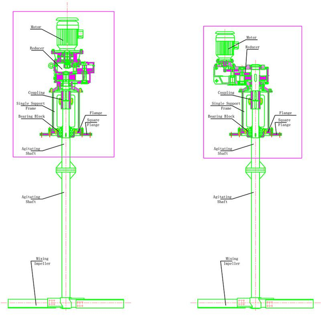 5000*5300 반응탱크용 탑엔트리 믹서